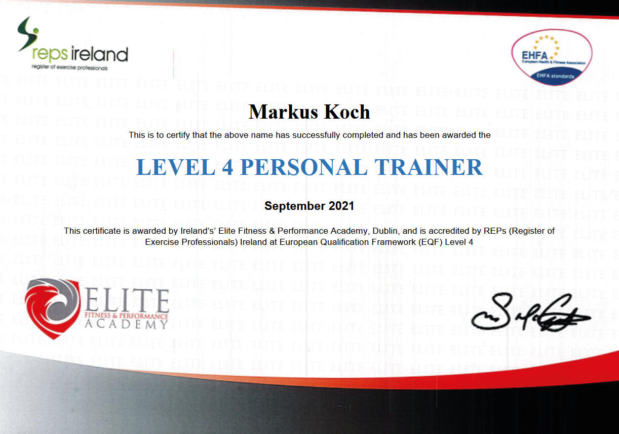 Level 4 Personal Trainer Level 4 Personal Trainer
